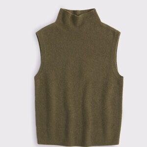 Abercrombie mock neck wool blend sweater shell top